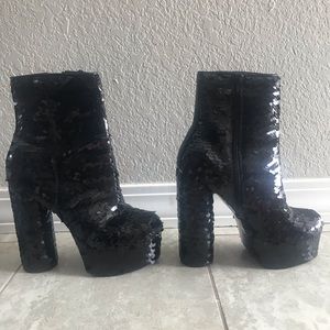 Black sequin Lita boots